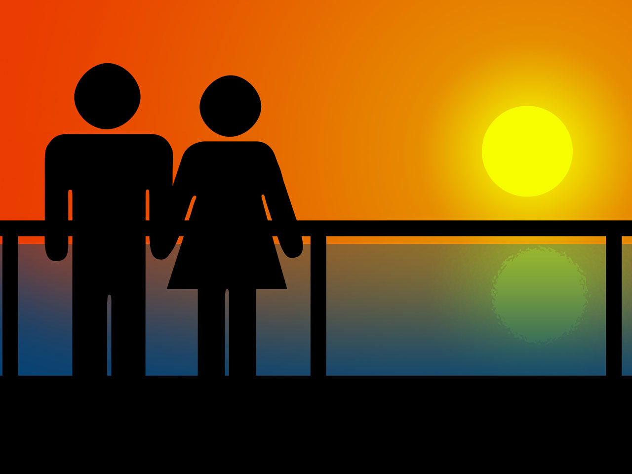 sunset couple