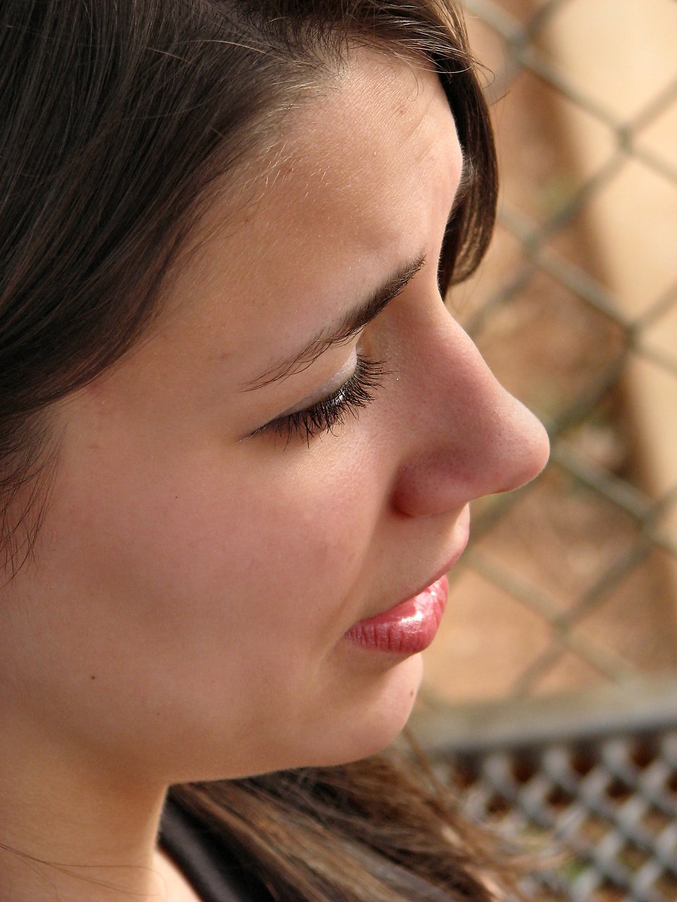 Closeup of a teen girl's face : Free Stock Photo