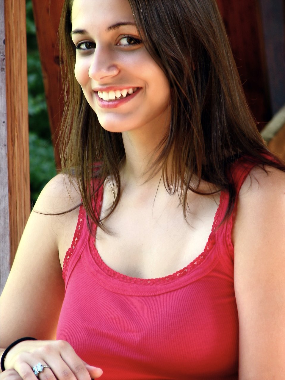 Closeup outdoor portrait of a teen girl : Free Stock Photo