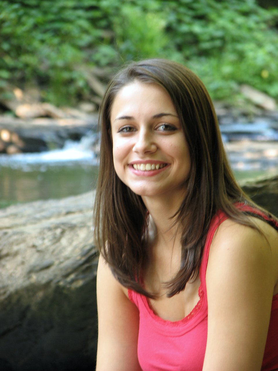 Portrait of teen girl by river : Free Stock Photo