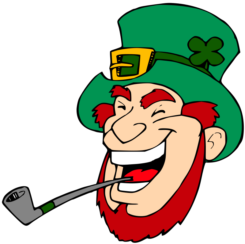 Illustration of a laughing leprechaun : Free Stock Photo