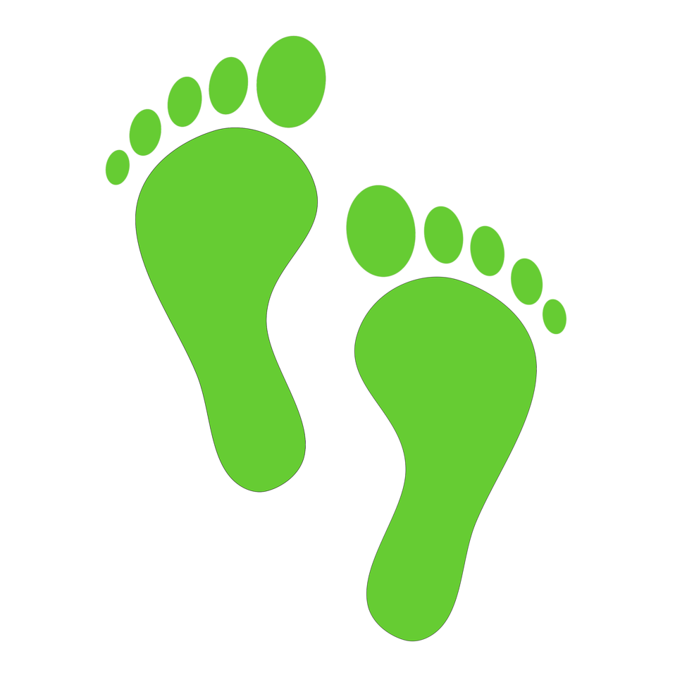Footprints Free Stock Photo Illustration Of Green Footprints 14962