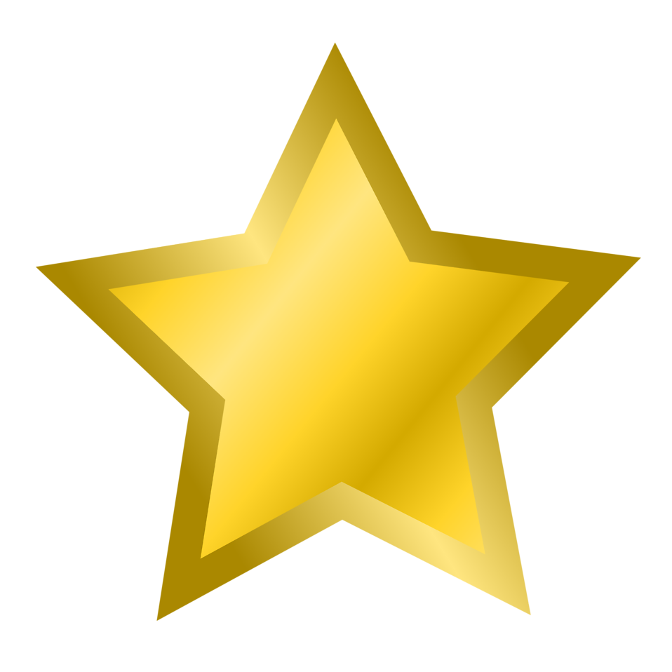 Illustration of a gold star : Free Stock Photo