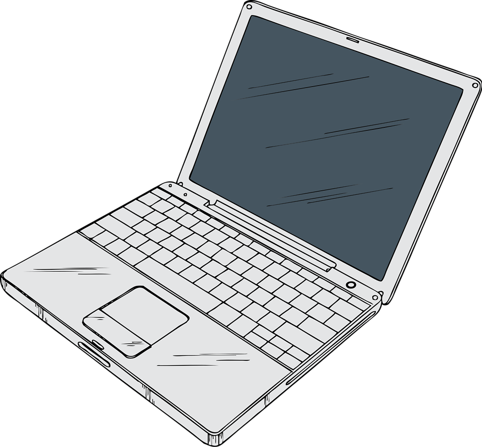 Illustration of a laptop computer : Free Stock Photo