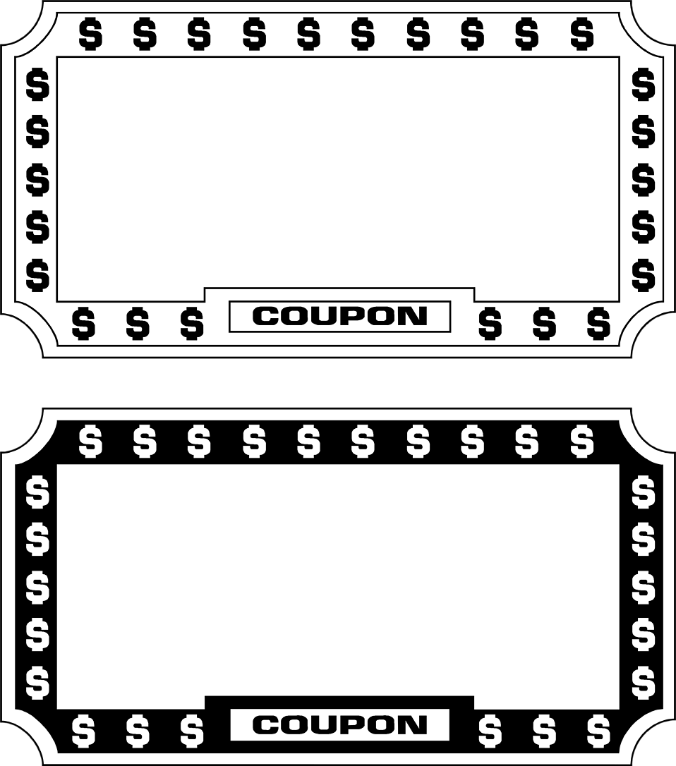 Illustration of  blank coupon frames : Free Stock Photo