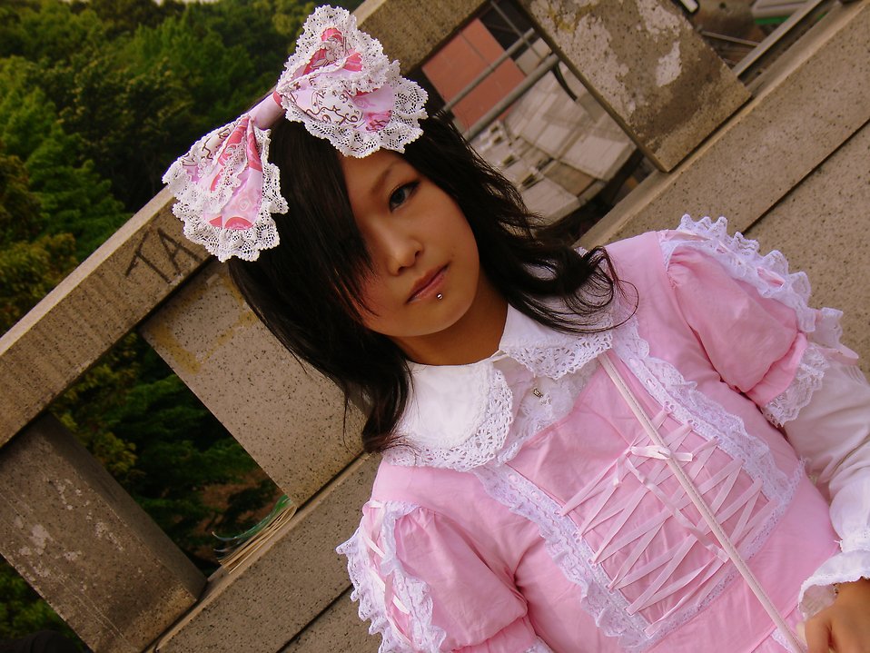 A young Japanese girl dressed in a lolita costume : Free Stock Photo