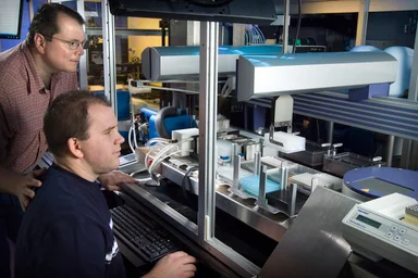 Free Stock Photo: Two biologists working in a lab