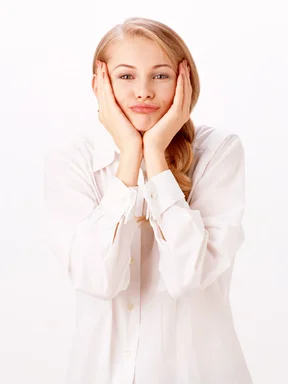 Free Stock Photo: A beautiful blonde isolated on a white background