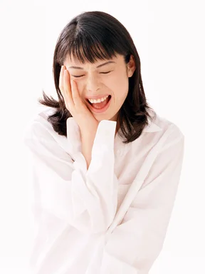 Free Stock Photo: A beautiful woman laughing isolated on a white background