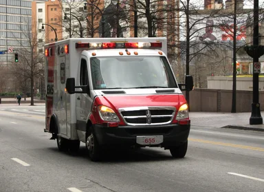 Free Stock Photo: An ambulance in the 2010 Atlanta Saint Patrick's Day Parade
