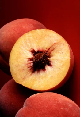 Free Stock Photo: Sliced and whole Autumn Red peaches