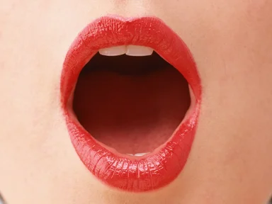 Free Stock Photo: Close-up of a woman's open mouth and lips