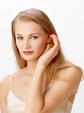Free Stock Photo: A beautiful blonde isolated on a white background