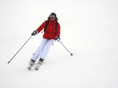 Free Stock Photo: A woman snow skiing