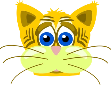 Free Stock Photo: Illustration of a sad tiger cat