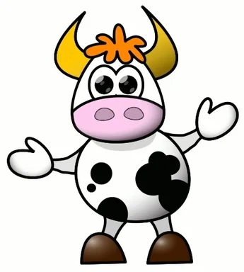 Free Stock Photo: Cartoon cow illustration
