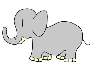 Free Stock Photo: Illustration of an elephant