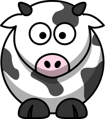 Free Stock Photo: Illustration of a cartoon cow