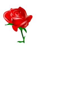 Free Stock Photo: Illustration of a red rose