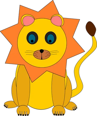 Free Stock Photo: Illustration of a cartoon lion
