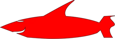 Free Stock Photo: Illustration of a red cartoon shark