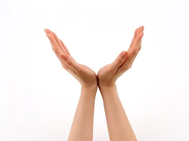 Free Stock Photo: A pair of hands isolated on a white background