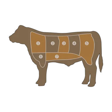 Free Stock Photo: Illustration of cow beef chart