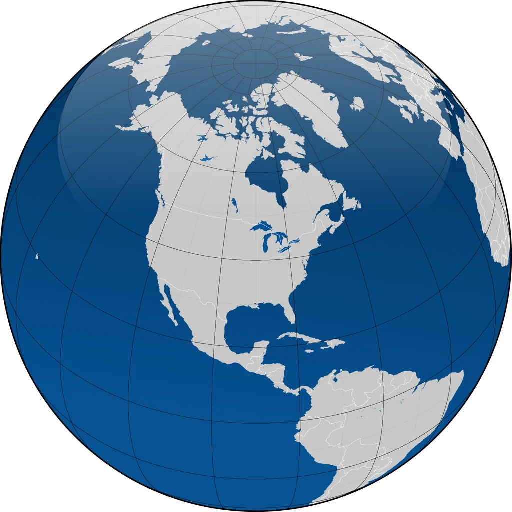 Illustration of a globe with borders : Free Stock Photo