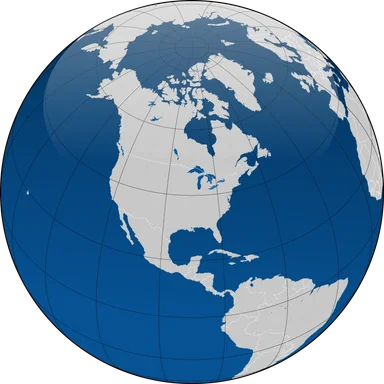 Free Stock Photo: Illustration of a globe with borders