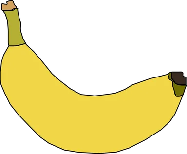 Free Stock Photo: Illustration of a yellow banana