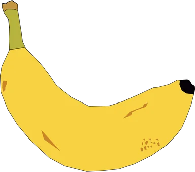 Free Stock Photo: Illustration of a yellow banana