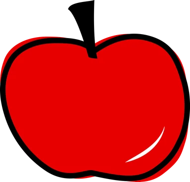 Free Stock Photo: Illustration of a red apple