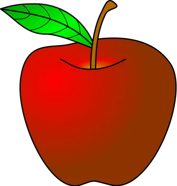 Free Stock Photo: Illustration of a red apple