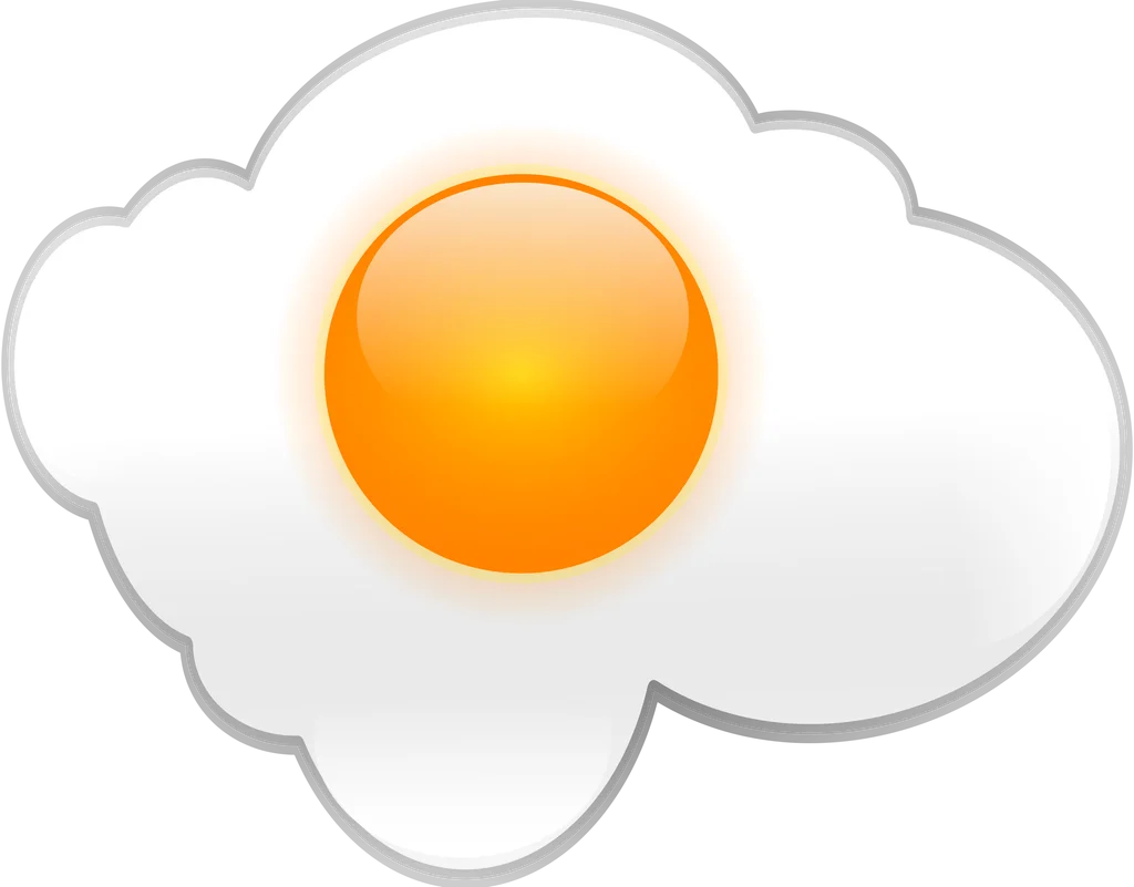 Illustration of a fried egg sunny side up : Free Stock Photo