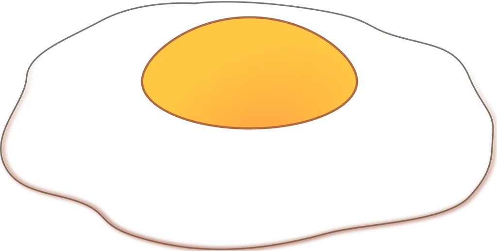 Illustration of a fried egg sunny side up : Free Stock Photo