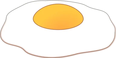 Free Stock Photo: Illustration of a fried egg sunny side up
