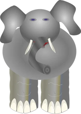 Free Stock Photo: Illustration of a cartoon elephant