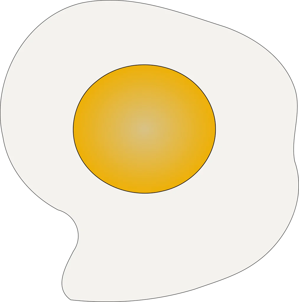 Illustration of a fried egg sunny side up : Free Stock Photo