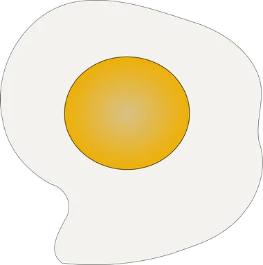 Free Stock Photo: Illustration of a fried egg sunny side up