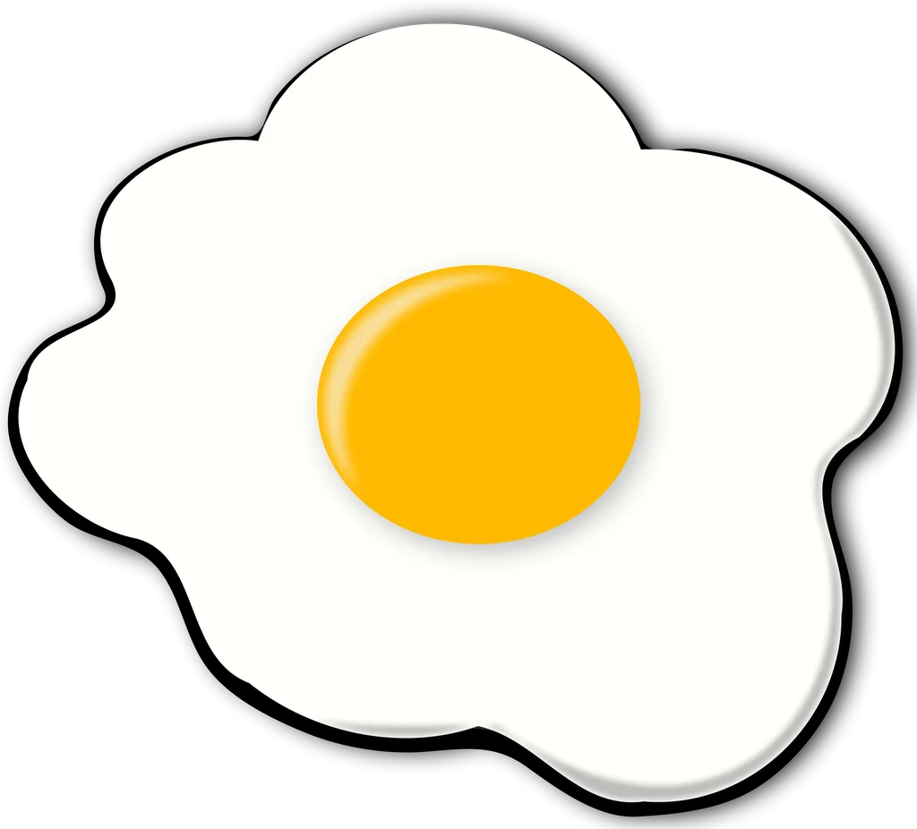 Illustration of a fried egg sunny side up : Free Stock Photo