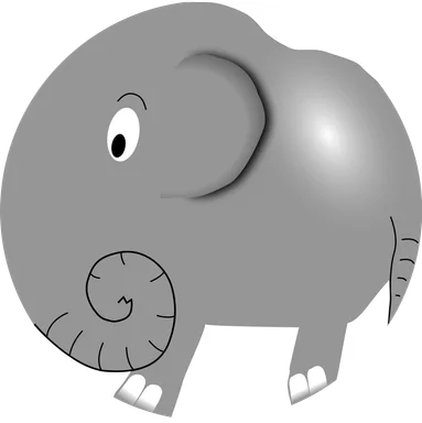 Free Stock Photo: Illustration of a cartoon elephant