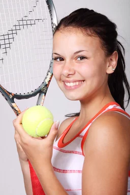 Free Stock Photo: A beautiful girl with tennis gear