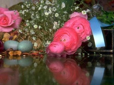 Free Stock Photo: A bouquet of flowers with pink roses