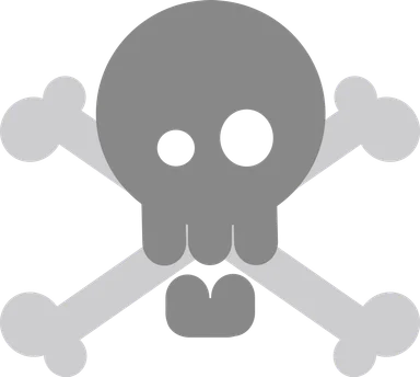 Free Stock Photo: Illustration of a skull and crossbones