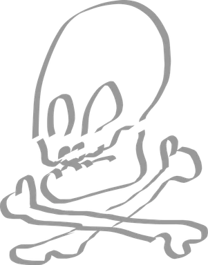 Free Stock Photo: Illustration of a skull and crossbones