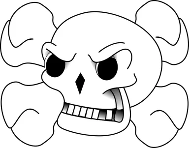 Free Stock Photo: Illustration of a skull and crossbones