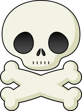 Free Stock Photo: Illustration of a skull and crossbones