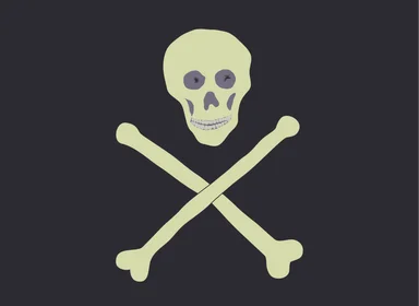 Free Stock Photo: Illustration of a skull and crossbones