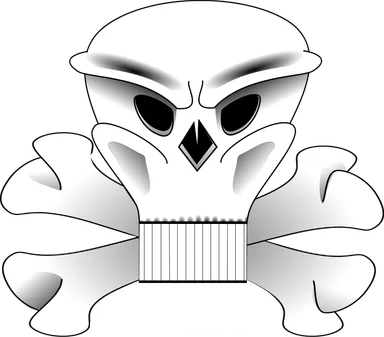 Free Stock Photo: Illustration of a skull and crossbones