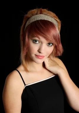Free Stock Photo: A beautiful young woman posing with a black background
